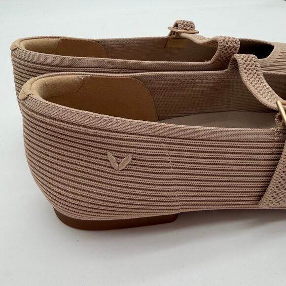 Vivaia Margot Mary Jane Comfort Old Money Washable Arch Support Flats Almond 10W - Picture 6 of 8
